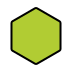 green hexagon